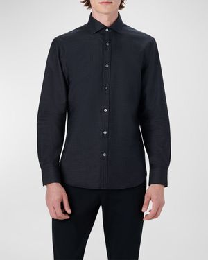 Men's Axel Dot-Print Shaped Sport Shirt