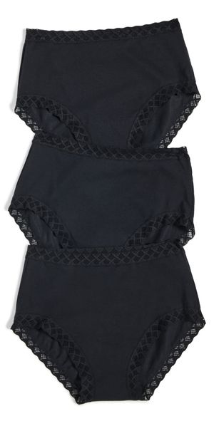 Natori Bliss Full Brief 3 Pack Black XL
