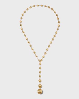 Africa 18k Diamond Lariat Necklace