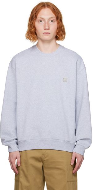 Solid Homme Gray Flocked Sweatshirt