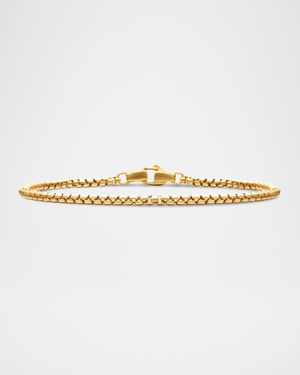 Men's Box Chain Bracelet in 18K Gold, 2.7mm