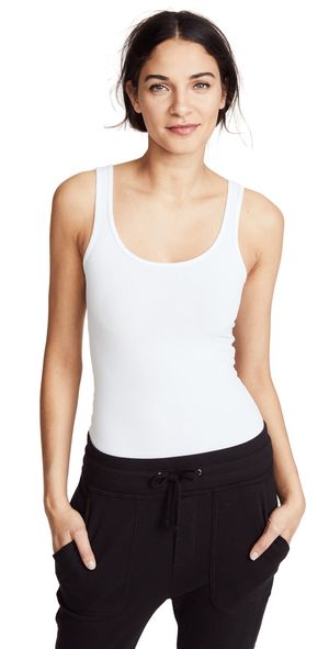 James Perse Brushed Jersey Long Tank Black 1