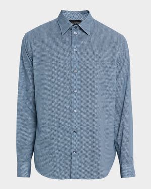 Men's Cotton Diagonal Wave Sport Shirt