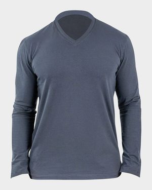 Men's Edison Solid Ashes V-Neck Shirt