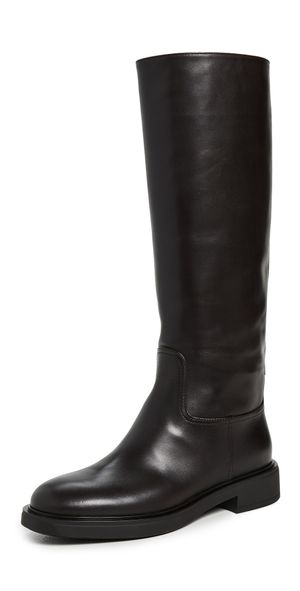 Gianvito Rossi Ascott Calf Boots Moka 38
