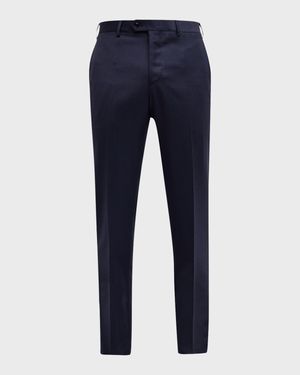 Men's Solid Wool Dress Pants