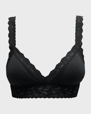 Organic Cotton Padded Lace-Trim Bralette