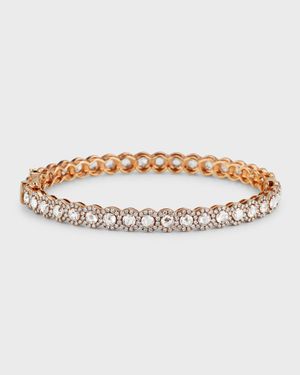 Scallop 18K Rose Gold Scallop Diamond Bangle, 5.75tcw