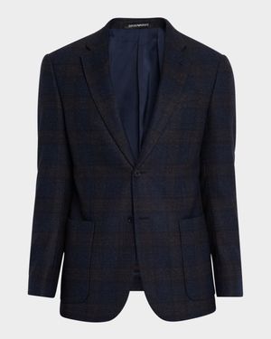 Men's Wool Plaid G Line Sport Coat