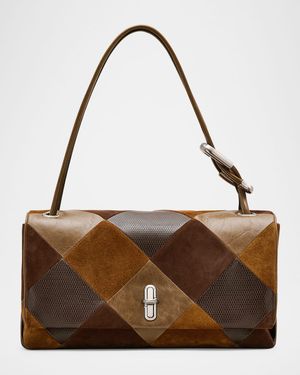 The Large Dual Patchwork Leather Shoulder Bag