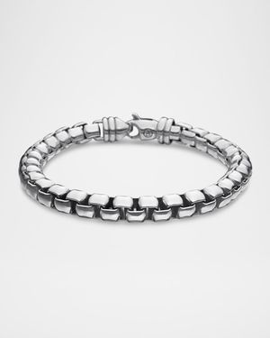 Men's Box Chain Bracelet in Silver, 7mm