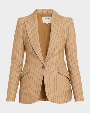 Chamberlain Pinstriped Single-Breasted Blazer
