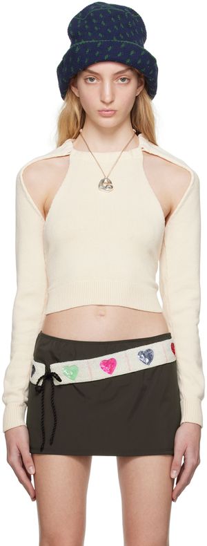 EMILY DAWN LONG SSENSE Exclusive Off-White 'I Contain Multitudes' Top