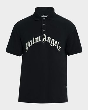 Men's Curved Logo Polo Shirt