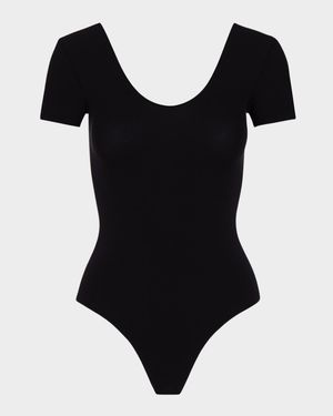 Ballet Scoop-Neck Microfiber Bodysuit