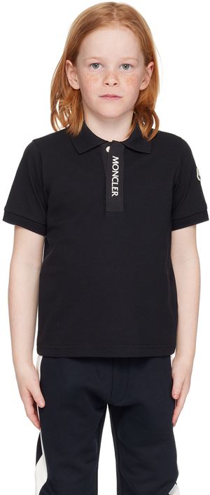 Moncler Enfant Kids Blue Patch Polo