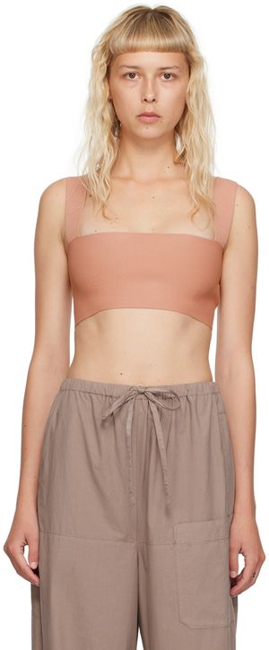 Victoria Beckham Débardeur de style bandeau brun clair