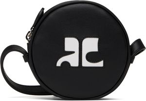 Courrèges Black Reedition Leather Circle Bag