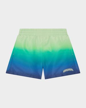 Boy's Gradient Print Swim Shorts, Size 3-14