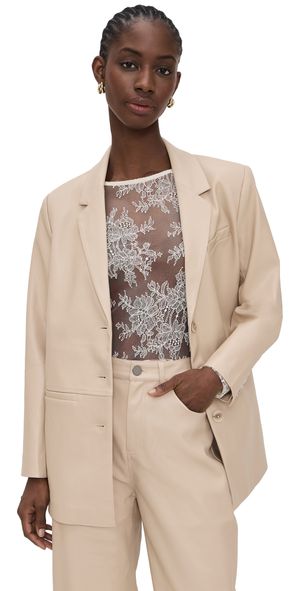 LE BOP Ruthie Faux Leather Blazer Cognac XXL