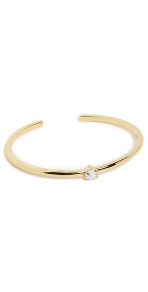 SHASHI Solitaire Cuff Bracelet Gold One Size