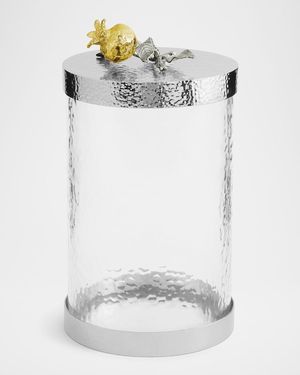 Pomegranate Silver & Gold Medium Canister