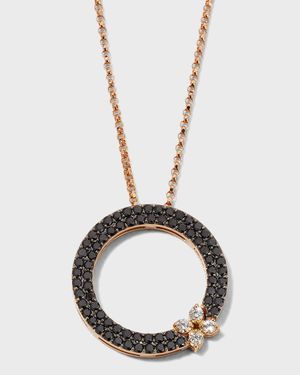 Love In Verona 18k Yellow Gold Black and White Diamond Necklace
