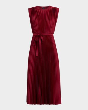Volta Sleeveless Pleated Midi Dress