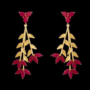 Lavani Jewels - Boucles d'oreilles en pierre naturelle - Taille Unique - Rose