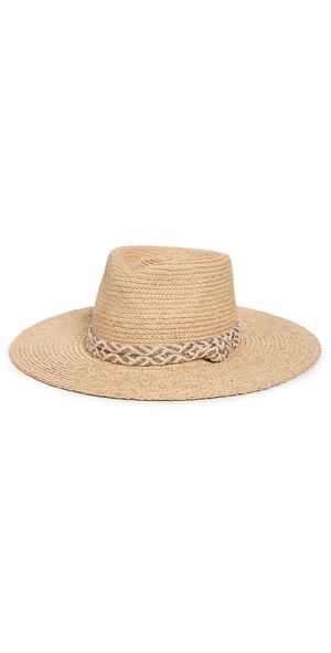 Lele Sadoughi Braided Rope Straw Hat Natural One Size