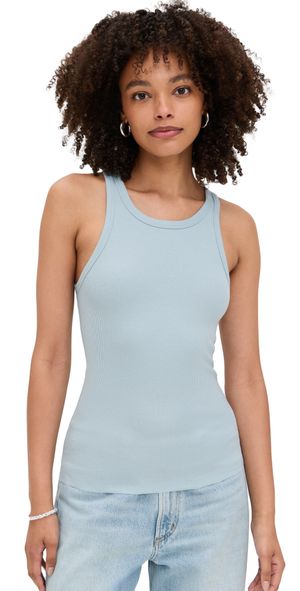 Éterne High Neck Fitted Tank Dusty Blue XS