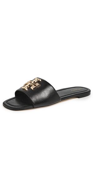 Tory Burch Eleanor Slides Perfect Black / Gold 10.5
