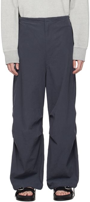 YLÈVE Pantalon cargo gris à cordons coulissants