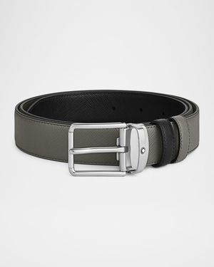 Men's Reversible Saffiano Leather Belt