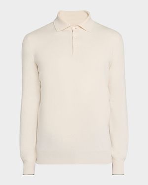Men's Premium Cashmere Polo Sweater