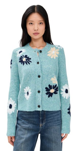RAILS Millie Cardigan Heather Teal XS