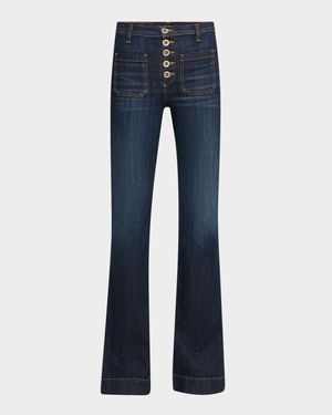 Cindy High-Rise Flare Stretch Denim Jeans