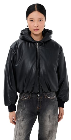 Acne Studios Grain Faux Leather Jacket Black 38