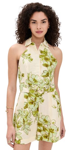 HEVRON Asha Romper Green Floral 2