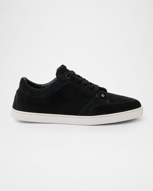 Men's Chambelisneak Collar-Pin Suede Low-Top Sneakers