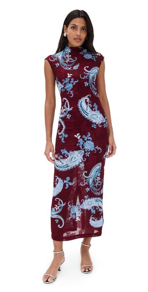 Hemant and Nandita Long Dress Merlot S