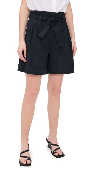 THE GREAT. The Pleated Trouser Shorts Black 24