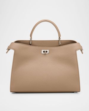 Lutece PM Grained Leather Top-Handle Bag