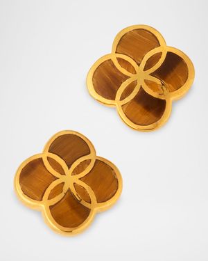Petal Gemstone Stud Earrings