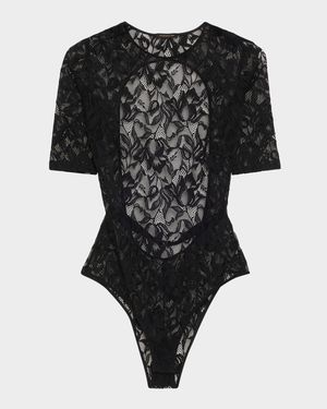 Sophie Open-Back Stretch Lace Bodysuit