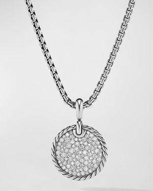 DY Elements Pendant with Diamonds in Silver, 21mm