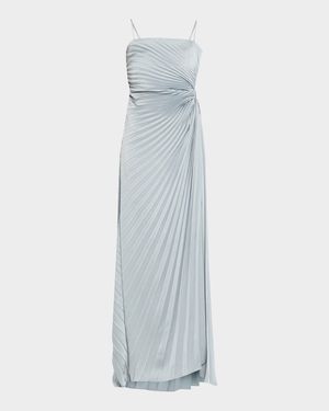 Layla Pleated Strapless Gown