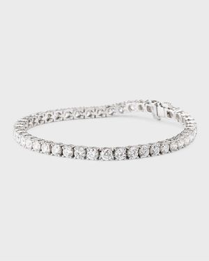 18k White Gold Diamond Tennis Bracelet, 8.55tcw, 7"L