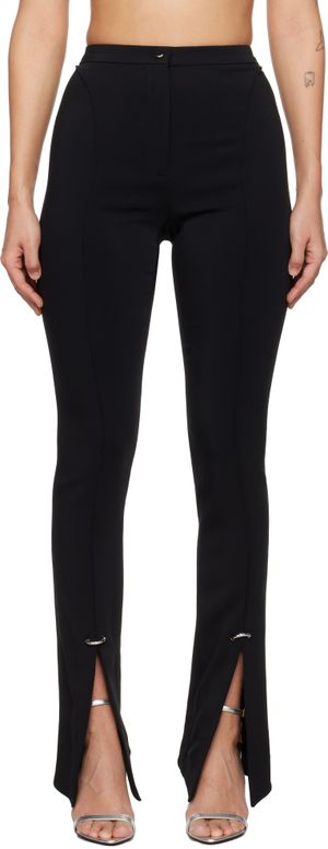 Mugler Black Pierced Trousers