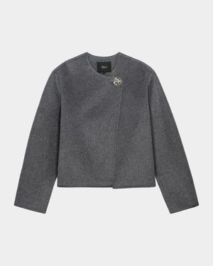 Ronda Wool-Blend Wrap Jacket